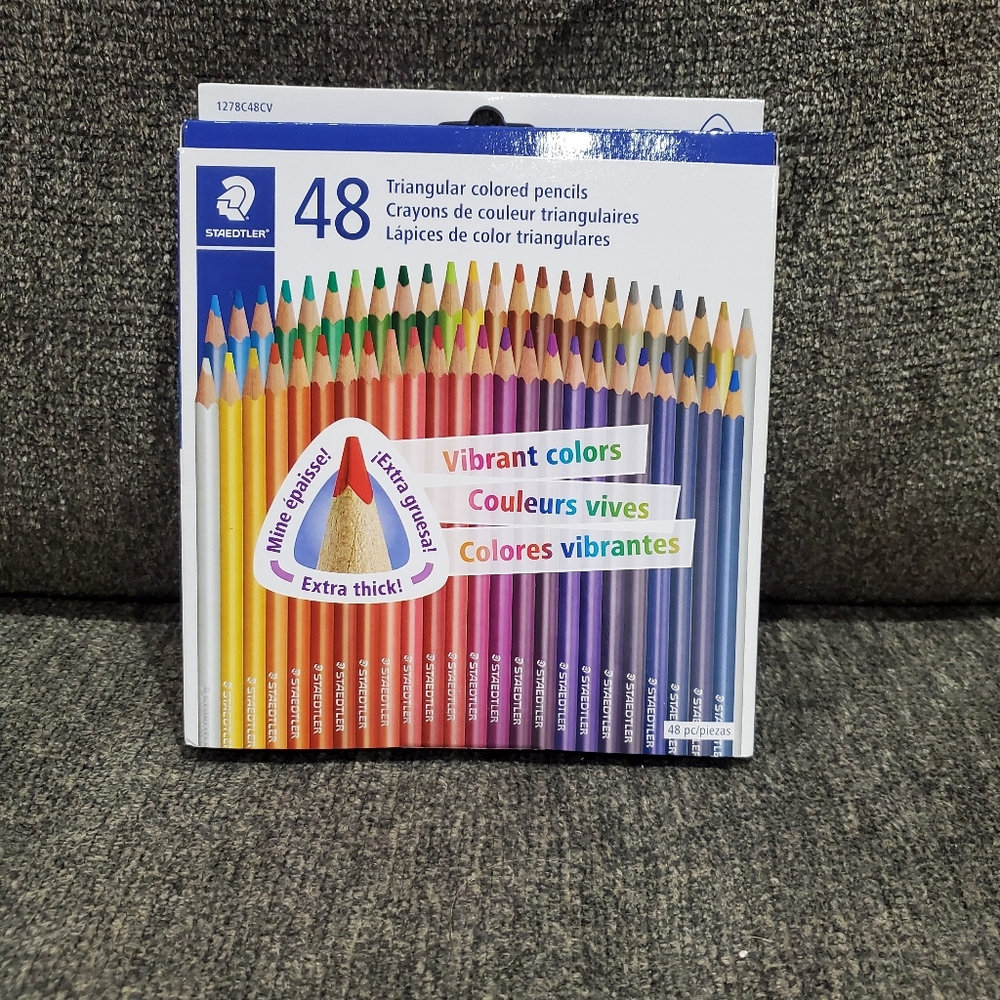 Staedtler Triangular Colored Pencils - 48 Vibrant Colors